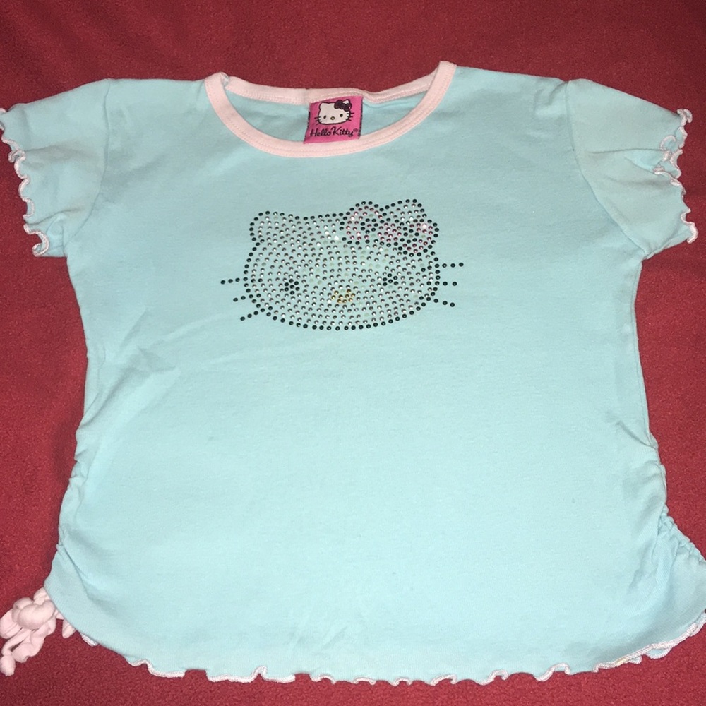 Hello Kitty Sanrio size 6x girls short sleeve shirt with side ties